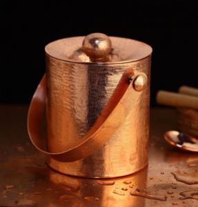 Cubo de hielo redondo de acero de alta calidad de latón AK en acabado de níquel con tapa de diseño atractivo para adornos de bar - Product Image 2