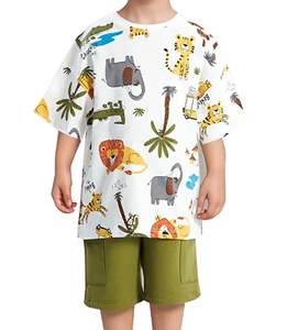 Ensembles de vêtements pour garçons personnalisés - Services OEM de haute qualité en gros, style décontracté, tissu jersey simple, motif de personnage, Bangladesh - Product Image 6