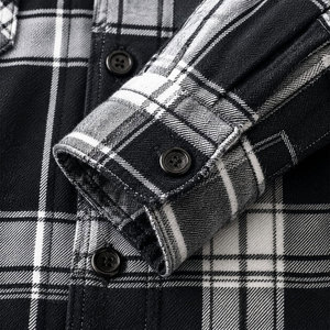 <b>Men's</b> Plaid Long Sleeve Motorbike Wear <b>Padded</b> Elbow <b>Shirt</b> Cotton Comfortable Fit Fashion Uniform - Product Image 5