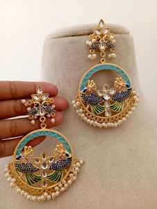 Personnalisable Vrac Mode Boucles D'oreilles Style Unique Paon Conception Émaillé Métal Coulée Die One-of-a-Kind Set - Product Image 6