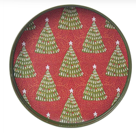 Grossiste Plateau rond de service de Noël en laque de haute qualité avec logo personnalisé Assiettes du Vietnam