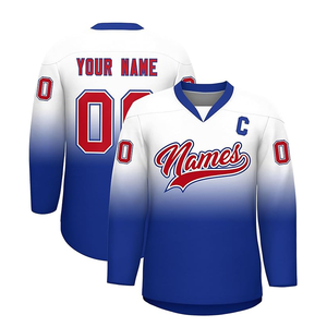 Nombre del equipo 100% Poliéster Camisetas de hockey personalizadas Uniformes de hockey de nuevo diseño transpirables de alta calidad - Product Image 1