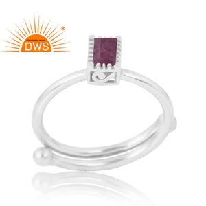 Anillo de piedras preciosas de rubí Natural de Plata de Ley 925, joyería personalizada para mujer, regalo para ella - Product Image 1