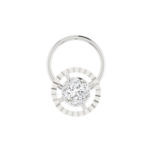 Pendiente de Nariz Moderno de Oro Rosa con Diamante Natural de 0.09 Quilates - Product Image 3