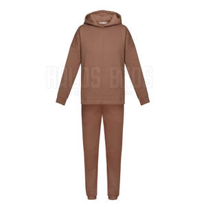 Chándales de algodón 100% con capucha de invierno con patrón sólido informal para mujer de diseño personalizado OEM con precio al por mayor de logotipo - Product Image 1