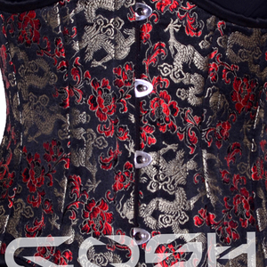 Exquisito corsé de brocado de dragón Steelboned Underbust, vestido de Fitness transpirable, Outfif para entrenamiento de cintura con curvas extremas - Product Image 4