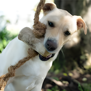 Jouet à mâcher pour chien en bois de café et corde de coco, fabriqué à partir de matériaux durables et naturels - Product Image 5