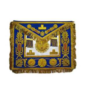 Delantal Regalia personalizado con borde decorativo acabado liso y puntada fina para uniforme ceremonial y ropa tradicional para eventos - Product Image 6