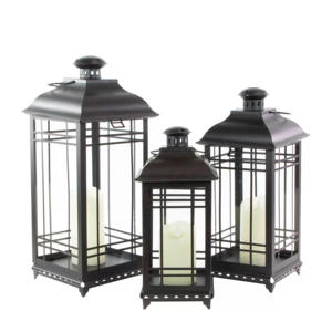 Linternas de vela de cristal de Metal de hierro hechas a mano modernas Diseño único Decoración del hogar Navidad Tamaños personalizados Logotipo personalizado - Product Image 1