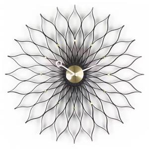 Nouveau design Vente en gros Horloge murale moderne en métal antique décorative en fer Horloge murale en verre trempé à grain de métal - Product Image 1