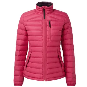 New Design Women's Down Hood Long Padded Jacket Quilted Winter puffer Jacket Coat OEM