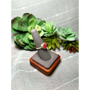 Handmade Boho Style <b>Ring</b> Navajo Made with Mohave Turquoise & <b>Sterling</b> <b>Silver</b> Bezel <b>Set</b> Size 8 for Everyday Wear Certified by IGI - Product Image 2