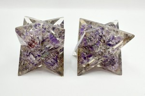 Venta al por Mayor de Estrellas de Cristal Merkaba de Amatista Orgone, Gemas Semipreciosas para Decoración - Product Image 2