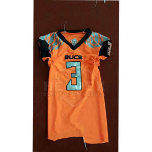 100% poliéster de alta calidad fútbol americano Jersey transpirable diseño de manga corta para ropa de fútbol - Product Image 3