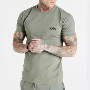 Logo personnalisé style unique hommes Fitness Workout Gym T-shirts OEM coupe parfaite surdimensionné épaule tombante t-shirts avec logo - Product Image 5