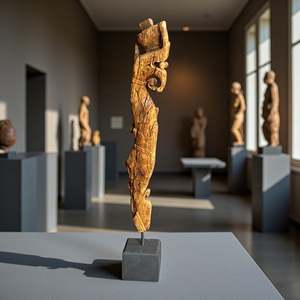 Support en bois antique pour connecteurs et supports d'étagères - Product Image 2