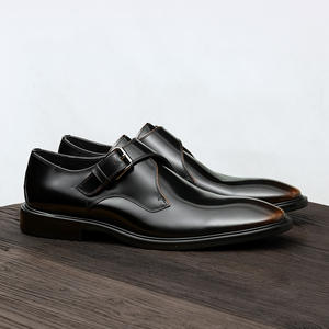 Zapatos Monk Casuales para Hombre, de Cuero Vacuno de Primera Capa, con Hebilla, Estilo Británico Retro, Ligeros y de Lujo, Talla Grande, Formales para Vestir - Product Image 3