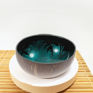 Cuencos de Coco Decorativos de Lacado Artesanal, Arte Popular Vietnamita Ecológico, Hechos a Mano, Tradicionales-TL2019 VietnamCrafts - Product Image 5