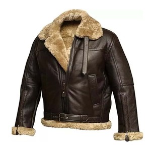 Nueva chaqueta de piel sintética de piel de cabra para hombre de tendencia, chaqueta de cuero de tendencia de calidad superior de piel de cabra para hombre con estilo - Product Image 6