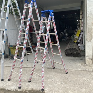 Modern Design Aluminum Alloy Self-Locking Hinge Convenient <b>Telescopic</b> Folding <b>Ladder</b> for Outdoor Indoor Staircase Supermarket - Product Image 1