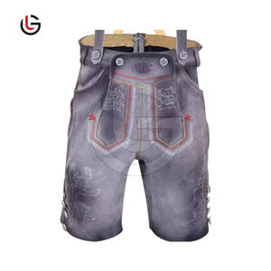German <b>Festival</b> Cowhide & Coat Sweat Leather Bavarian Lederhosen <b>Short</b> With Custom Embroidery Logo Oem Service Pakistan Leather - Product Image 4