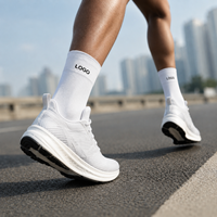Chaussettes de course unisexes, légères, avec coussinets, logo personnalisé, antidérapantes, pour la course à pied, performance sportive