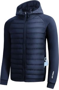 Chaqueta para correr para hombre, chaqueta acolchada ligera, abrigo térmico híbrido aislado para invierno, senderismo, deportes de Golf - Product Image 2