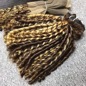 Haute qualité 100% cheveux vierges en gros trame PIXIE bouclés Style de vague naturelle grand Stock vietnamien brut Top cheveux humains - Product Image 5