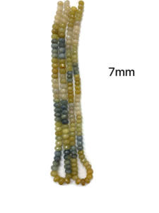 Perles rondes en saphir naturel multicolores en gros pour la fabrication de bijoux, perles rondes polies de qualité AAA, pierres précieuses lisses - Product Image 2