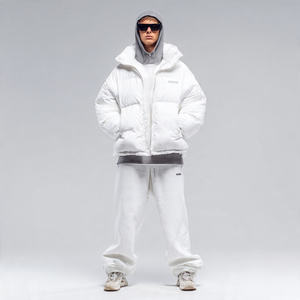 เสื้อแจ็คเก็ตพัฟเฟอร์ทรงหลวมสำหรับฤดูหนาว เสื้อผ้าสตรีทแวร์ผู้ชาย เสื้อโค้ทพัฟเฟอร์ทรงบับเบิ้ล เสื้อแจ็คเก็ตพัฟเฟอร์บุใยสังเคราะห์สำหรับผู้ชาย - Product Image 3