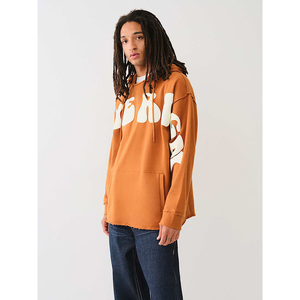 Sweats à capuche complets à imprimé bouffant bas en détresse conception d'impression personnalisée épaule tombante surdimensionné hiver sweats à capuche en coton unisexe - Product Image 4