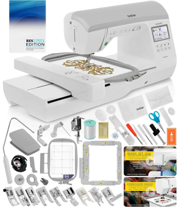 ACHETEZ MAINTENANT  Machine à coudre et à broder Brother NQ3550W avec logiciel BES + cadre de broderie SAMF180 + Mr. Vac & Mrs. Sew Embroidery + Sewing - Product Image 1