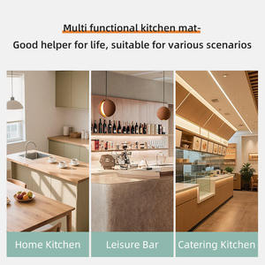 Quick-Drying Waterproof Eco-Friendly <b>Silicone</b> Square Kitchen Drain Pad with Folding Design Grey Black Coaster for Dish Drying - Product Image 5