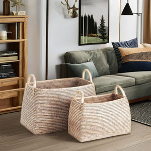 Cestas estrechas de ratán de Birmania al por mayor por TienPhong | Almacenamiento natural tejido a mano y organizador conjunto de 2 para el hogar y la Oficina - Product Image 3