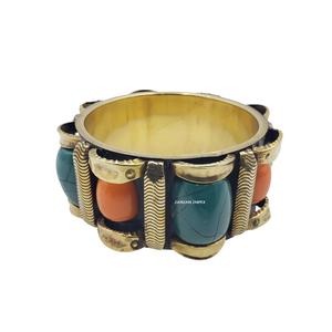 Nueva llegada 2025 hecho a mano grueso resina africana y brazalete de latón joyería Bohemia - Product Image 2