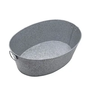 Latest Hammered Galvanized Metal Champagne Bottle Ice Bucket, Wholesale Wine Chiller Ice Bucket for Bars, Hotels & Restaurants - Product Image 2