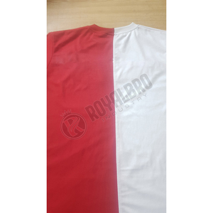 เสื้อยืดแฟชั่นผ้าฝ้าย100% สำหรับผู้ชายเสื้อยืดปักลายบล็อกสี220 GSM ขนาดใหญ่น้ำหนักผ้าถัก180กรัมตามสั่ง - Product Image 4