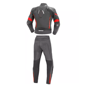 Combinaison de moto 2 pièces en cuir de vachette imprimé avec logos personnalisés pour adultes Plus Size Feature Men's Racing Biker Clothing - Product Image 3