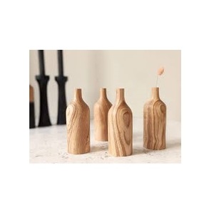 Pot de jardin et jardinières en forme de bouteille en bois de luxe de taille personnalisée pot de fleur en bois de qualité fait à la main décoratif de table vente à chaud - Product Image 1