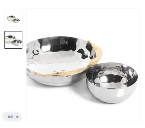 Cuenco decorativo con estilo Centro de mesa hecho a mano de lujo Acento de mesa perfecto para exhibición de Hogar Moderno - Product Image 3