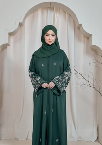 Elegant Dubai <b>Abaya</b> Design with Beautiful Beads and Stones Embroidery Work Dubai Hand Made Premium <b>Abaya</b> Design 2026 - Product Image 3