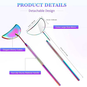 Professional Beauty Salon Stainless Steel Cosmetic <b>Mirror</b> Wall Mounted Gold-Plated Single-Sided Anti-Fog Eyelash Extension Lash - Product Image 5