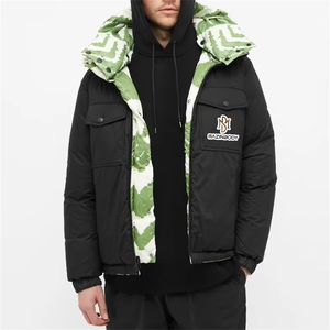 Veste matelassée d'hiver personnalisée OEM avec impression intégrale par sublimation, réversible, double face, épaisse, rembourrée de duvet, bulle 2026 - Product Image 2