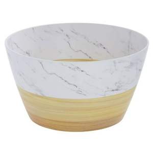 Cuenco clásico de mármol pulido perfecto para servir comidas elegantes y decoración del hogar - Product Image 1