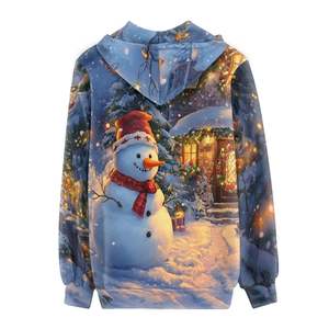 Personalizado al por mayor Feliz Navidad sudaderas con capucha para las mujeres antiarrugas transpirable sudaderas con capucha para las mujeres personalizadas Navidad Festival Familiar - Product Image 5