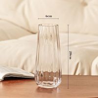 Vase en verre moderne de luxe peint à l'or, transparent, pour arrangement floral, objet décoratif de table