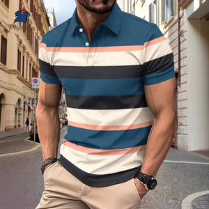 2025 New Summer Men's Solid <b>Gothic</b> for <b>Shirt</b> Canvas Breathable Spandex/Cotton Short Sleeve Flip Collar - Product Image 1