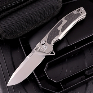 Nouveau couteau en titane fait main haut de gamme, lame M390, couteau de poche pliable tactique de survie pour le camping en plein air - Product Image 5