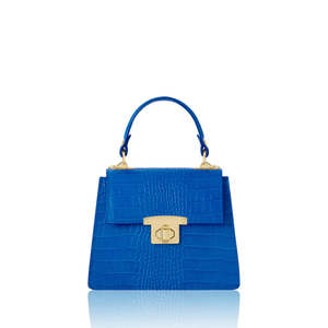 Sac à poignée supérieure en cuir gaufré façon croco, fabriqué en Italie - PS700 - Product Image 6