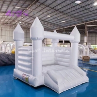 Château gonflable blanc de 10 pieds de qualité commerciale pour adultes, location de fête, château gonflable blanc pour enfants